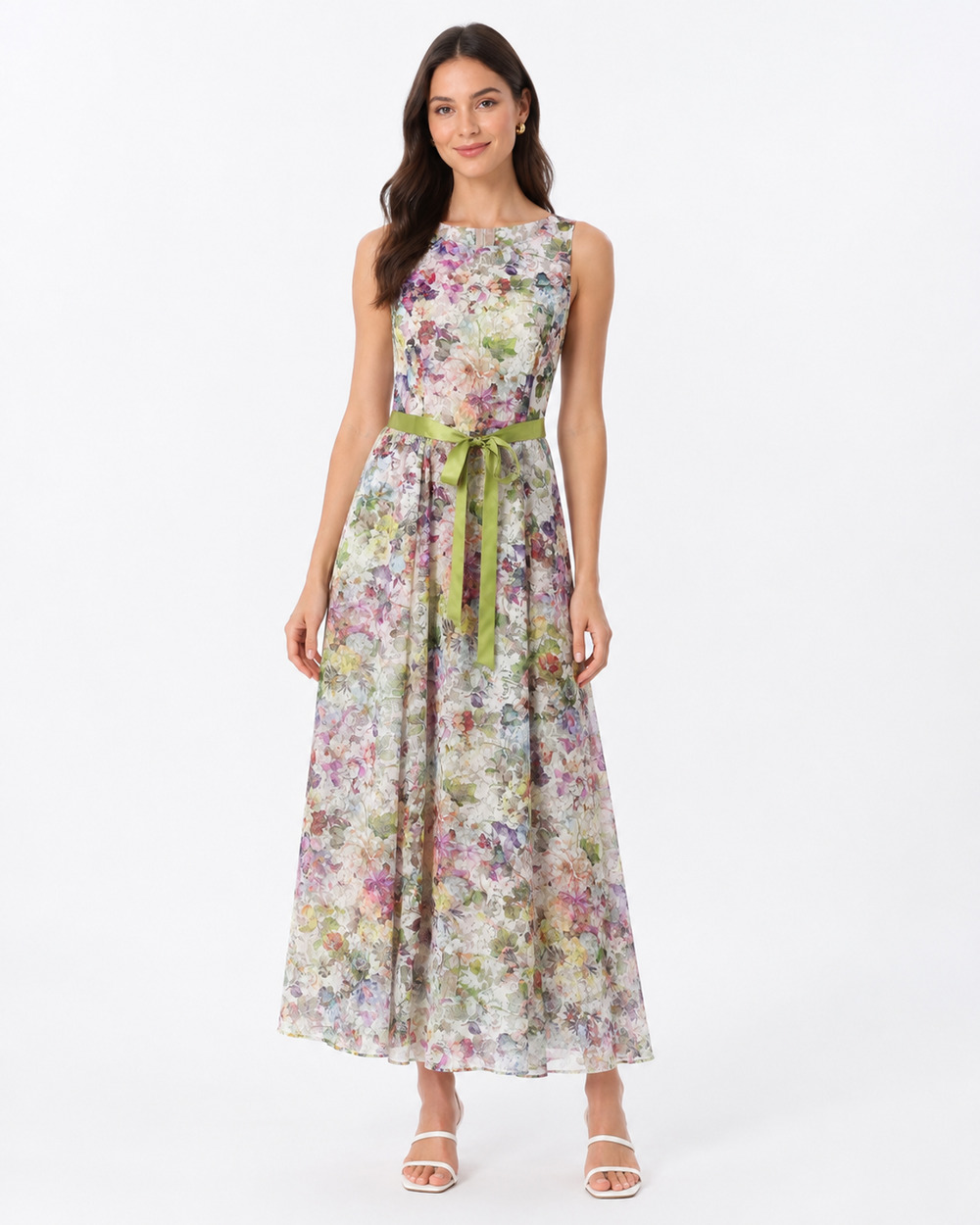 Tahari Arthur Levine Fairy Dress Sz 6 Floral Lace Mesh Romantic Garden Party